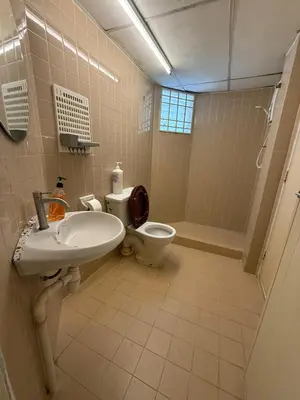 a bathroom with a sink and a toilet at Haven Nine Homestay in Batu Ferringhi