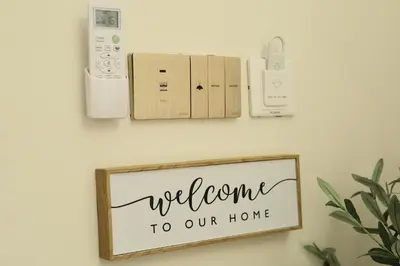 a sign on a wall with a welcome to our home at Sarang A Cottage with private pool in Sungai Petani