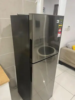 a stainless steel refrigerator in a kitchen at Sunway Onsen superb view 4-6 pax in Tambun