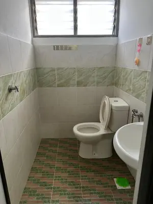 a bathroom with a toilet and a sink at Nady Salam Homestay in Seri Iskandar