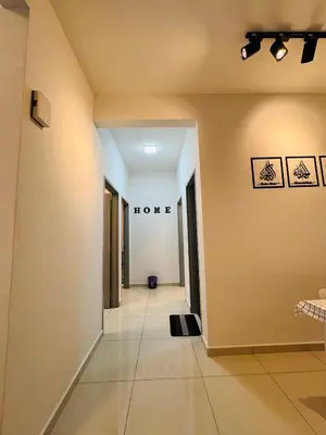 a hallway of a building with a sign that reads hope at KoopJiha Homestay Meru Ipoh in Ipoh