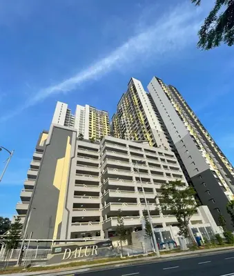 a large apartment building with tall buildings at Homestay PPAM Dalur Apartment Presint 18,Putrajaya in Gua Sai