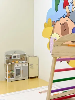 a childrens room with a hello kitty mural on the wall at KB Penang Guest House Bertam Avenue 1-10pax Signature Cozy Kids in Kepala Batas