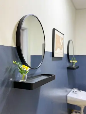 a bathroom with a mirror and a sink at KB Penang Guest House Bertam Avenue 1-10pax Signature Cozy Kids in Kepala Batas