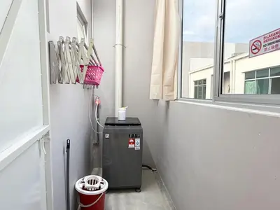a room with a water heater and a window at KB Penang Guest House Bertam Avenue 1-10pax Signature Cozy Kids in Kepala Batas