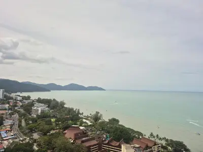 an aerial view of a large body of water at Sri Sayang Homestay 2 in Batu Ferringhi