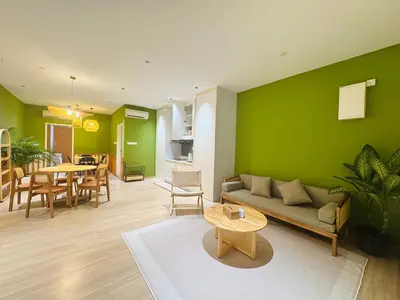 a living room with a couch and a table at Penang Stay 2-6px Convenient Free parking in George Town
