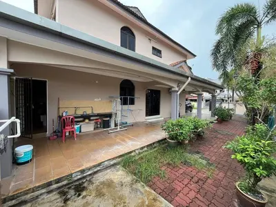 a house with a patio in front of it at Garden vibe STAYcation Hillside in Ipoh