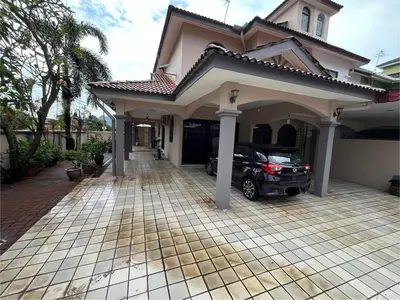a car parked in front of a house at Garden vibe STAYcation Hillside in Ipoh