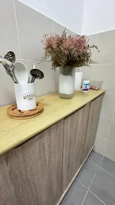 a counter with two utensils and plants on it at DADDY HOMES 4 EMERALD AVENUE CENTRUM Brinchang View in Brinchang
