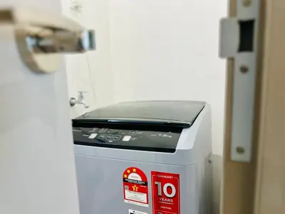 a machine with a on top of it at WOW! Sea & Penang Bridge View Infinity Pool 2BR in Bayan Lepas