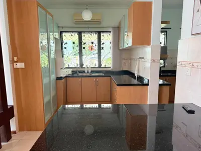a kitchen with a sink and a window at Sunway Lakeside Villa Ipoh in Tambun