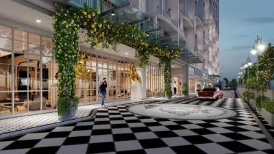 a rendering of a shopping street in a building at Stallionz Ipoh by ANGO in Ipoh