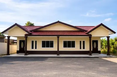 a detached house with a red roof at Homestay Tikam Batu -Nearside to Jendela Foodcourt in Sungai Petani