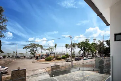 a view of a parking lot from a building at Gurney Lodge in George Town