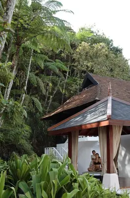 a group of people sitting in a gazebo at Cameron Highlands Resort - Small Luxury Hotels of the World in Cameron Highlands