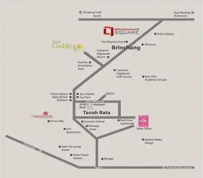 a map of the train station in frankfurt at Famous night market Cameron Highlands Nearby in Cameron Highlands