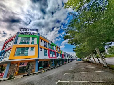 a colorful building on the side of a street at Citrine Hotel in Seri Iskandar