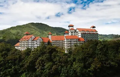 a large building on top of a mountain at Heritage Hotel Cameron Highlands in Cameron Highlands