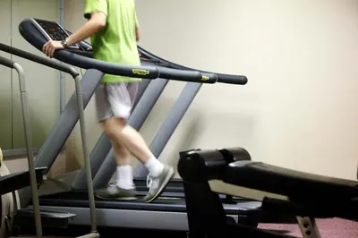 a person on a treadmill in a gym at Copthorne Hotel Cameron Highlands in Cameron Highlands