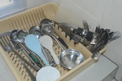 a drawer filled with lots of utensils at My Home N2 @ Golden Hills Night Market in Cameron Highlands