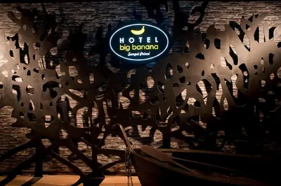 a wall with a sign that reads hotel big bongo at Big Banana Hotel, Sg Petani in Sungai Petani