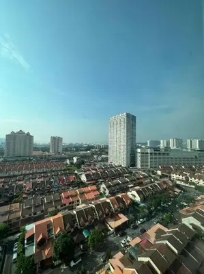 a view of a city with houses and buildings at Compact Cozy Duplex Studio at Bayan Lepas in Bayan Lepas