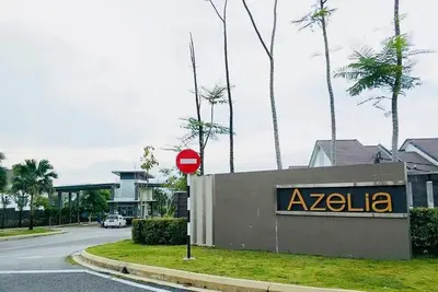 aania sign in front of a building on a street at Bukit Banyan Homestay Sungai Petani in Sungai Petani