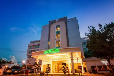 a hotel with a sign in front of a building at De' Garden Hotel, Butterworth in Butterworth