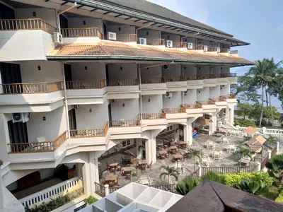 an aerial view of the hotel at The Orient Star Resort Lumut in Lumut