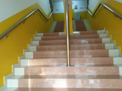 a set of stairs in a building at Hotel Abby IGB Tasek in Ipoh