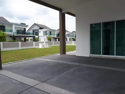 a view from the outside of a house at Greenville Homestay in Balik Pulau