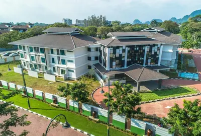an aerial view of a building in a city at RPGC Garden Hotel in Ipoh
