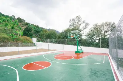 a basketball court with a hoop on top of it at Rock Mountain in Raub