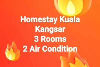 a poster for kwanzaa karakuri rooms air conjunction at Homestay Kuala Kangsar in Kuala Kangsar