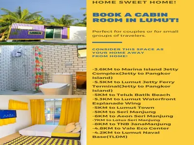a flyer for a room in a home sweet home at Purple Cube at Lumut Cube Homestay Kontena in Lumut