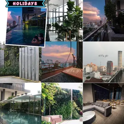 a collage of photos of buildings and a city at Tropicana 218 Macalister in George Town