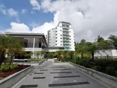 a building with a walkway in front of a building at The Quintet, Tower Ethel in Tanah Rata