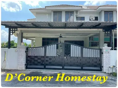 a gate in front of a house with a porch at D Corner Islam Homestay in Kuala Kangsar