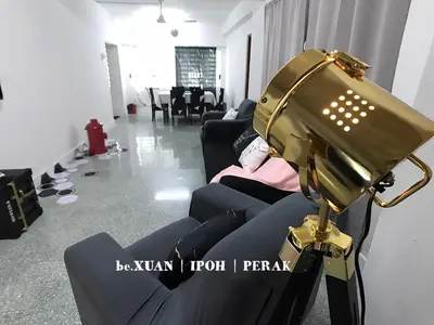 a robot in a room with a hair salon at beXuan-Private Pool-Town Area-Snooker-BBQ-12-18Pax in Ipoh