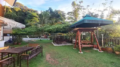 a park with a picnic table and a pavilion at Hickory Penang Hill in George Town