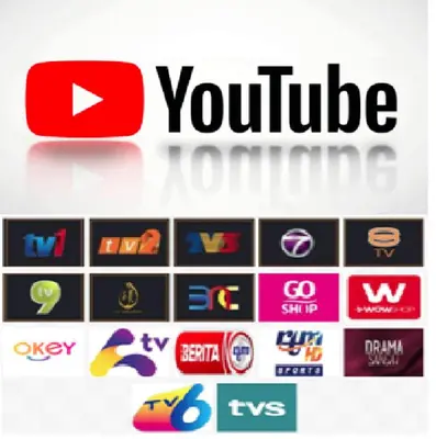 a youtube logo with a bunch of logos on it at JSW Inn in Gelugor