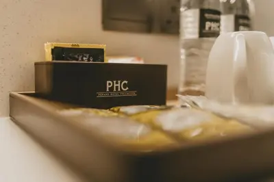 a box of food sitting on top of a counter at Macalister Hotel Managed by The Ascott Limited in George Town