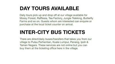 flyer flyer template for a day tours available at Wogoxette Upstairs, A Private Kampung Stay In Cameron Highlands in Cameron Highlands