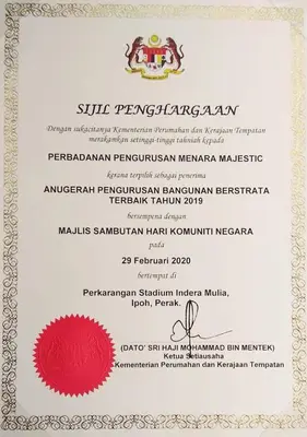 a rejection letter for a certificate of eligibility for a fake diploma at H2H - TT Court Majestic Ipoh in Ipoh