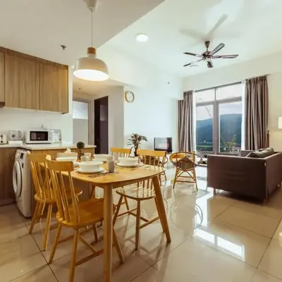 Muji X Tiffany - City and Hill View 3BR at 218 Tropicana NEAR Komtar Food Heaven with Netflix & TV Box