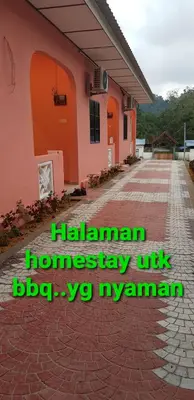 a sign that reads hacienda homesteadery lick abbey vasykan at Teratak Nipah Homestay Teluk Nipah Pangkor in Pangkor