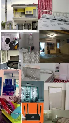 a collage of different pictures of a room at Sri Manik Guest House Tanjung Karang in Tanjung Karang