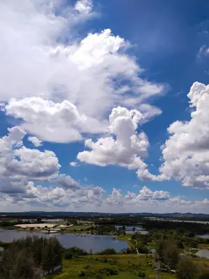 a view of a river with clouds in the sky at Kampar Champs Elysees, King Bed Studio unit 12A21 in Kampar