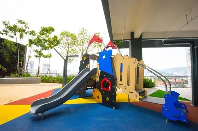 a playground in a building with a slide at Casa Orient @ Macalister 218 ❈中路218东方之家 3BR 8PAX in George Town